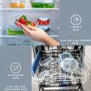 Homiu 9Pcs Glass Storage Food Containers With Lids Airtight Kitchen Meal Prep Containers