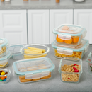 Homiu 9Pcs Glass Storage Food Containers With Lids Airtight Kitchen Meal Prep Containers