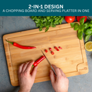Homiu Heavy Duty Bamboo Chopping Board - 45 x 30cm