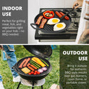 Homiu Cast Iron Griddle Pan with Handles – 31cm diameter