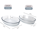 Homiu 2-Piece Glass Casserole Dishes – Oven, Microwave & Freezer Safe