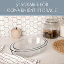 Homiu 2-Piece Glass Casserole Dishes – Oven, Microwave & Freezer Safe