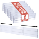Homiu 8 Pack Drawer Dividers Plastic