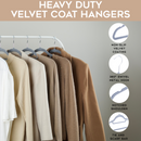 Homiu Velvet Clothes Hangers – 50 Pack, Grey