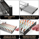 Homiu Nespresso Vertuo Coffee Pod Holder – 40 Pod Storage Drawer & Machine Stand