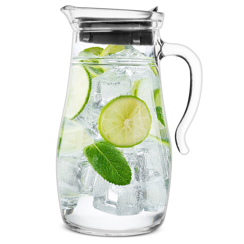 1.8L Glass Water Jug - Dishwasher Safe