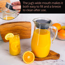 Homiu 1.8L Glass Water Jug with Lid – Hot & Cold Beverage Pitcher