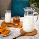 Homiu 1.8L Glass Water Jug with Lid – Hot & Cold Beverage Pitcher