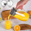 Homiu 1.8L Glass Water Jug with Lid – Hot & Cold Beverage Pitcher