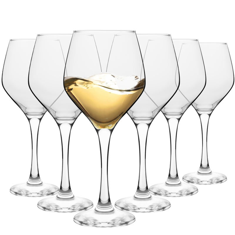 Large White Wine Glasses Set of 6