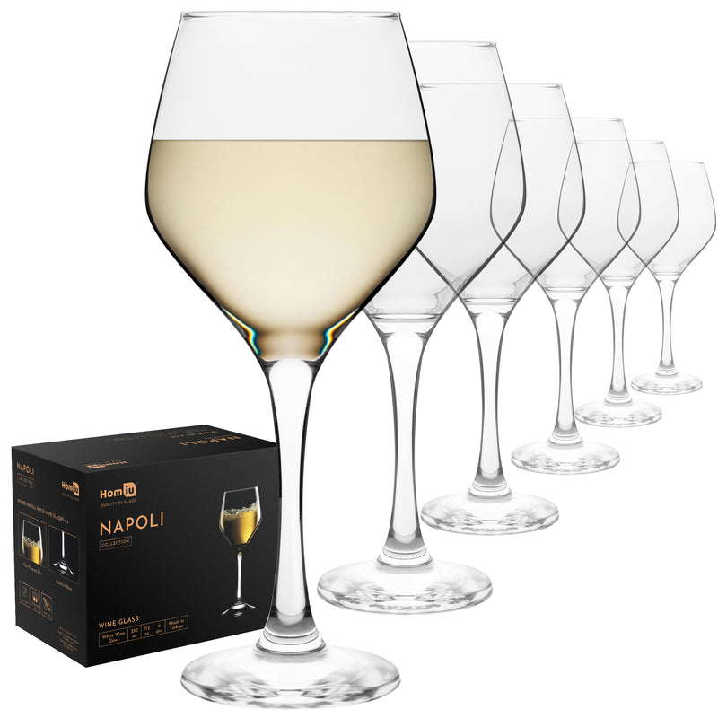 Large White Wine Glasses Set of 6