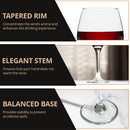 Homiu Napoli Red Wine Glasses Set of 6 – 440ml Elegant Glassware