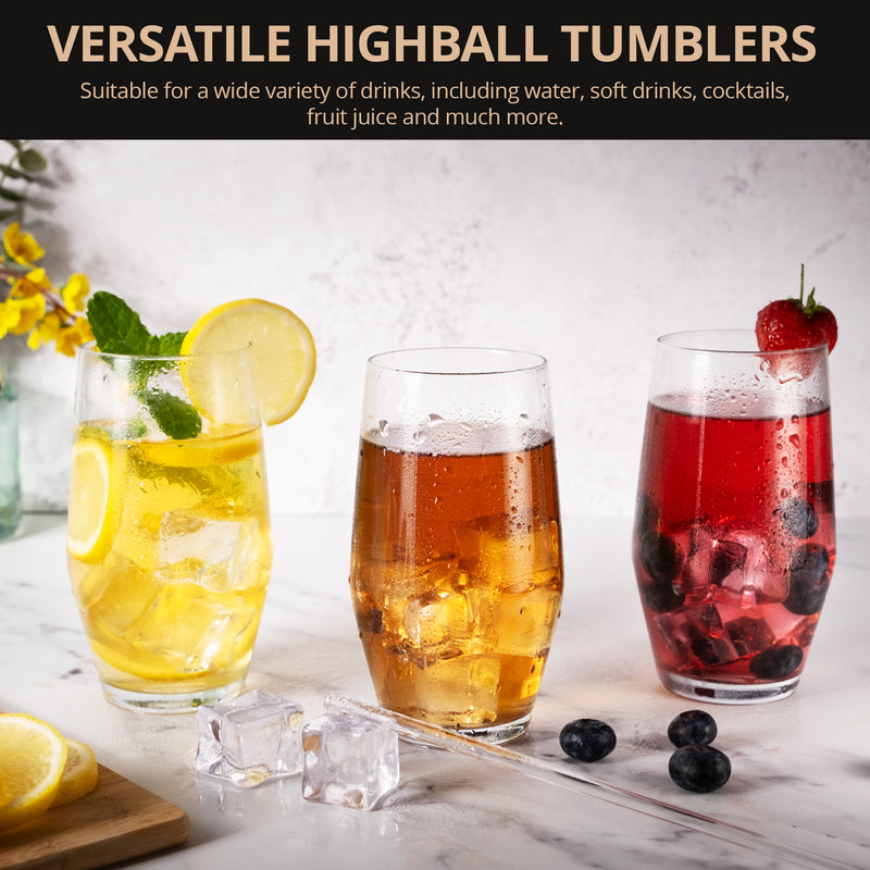 Highball Tumbler Glass Set of 6 495ml