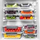 Homiu Borosilicate Glass 2-Compartment Meal Prep Containers with Lids – Set of 3