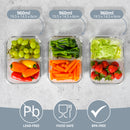 Homiu 3Pcs Airtight Leak-Proof Glass Storage Container