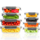 Homiu 8 Pack Glass Meal Prep Containers – Airtight & Oven Safe