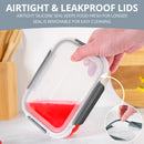 Homiu 8 Pack Glass Meal Prep Containers – Airtight & Oven Safe