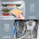 Homiu 10 Pack Glass Meal Prep Containers – Airtight, Leak-Proof, BPA-Free