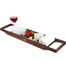 Bamboo Bath Caddy Bathtub Tray Bathroom Accessories