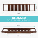 Bamboo Bath Caddy Bathtub Tray Bathroom Accessories