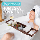 Bamboo Bath Caddy Bathtub Tray Bathroom Accessories