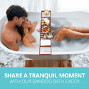 Bamboo Bath Caddy Bathtub Tray Bathroom Accessories
