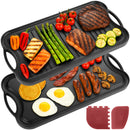 Homiu Reversible Pre-Seasoned Cast Iron Griddle Pan 50.5cm