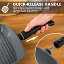 Homiu 29cm Non-Stick Griddle Pan with Detachable Handle