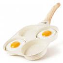 Homiu 4-Hole Non-Stick Egg Pan - White