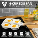Homiu 4-Hole Non-Stick Egg Pan - White
