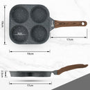 Homiu 4-Hole Non-Stick Egg Pan - Dark Grey