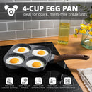Homiu 4-Hole Non-Stick Egg Pan - Dark Grey