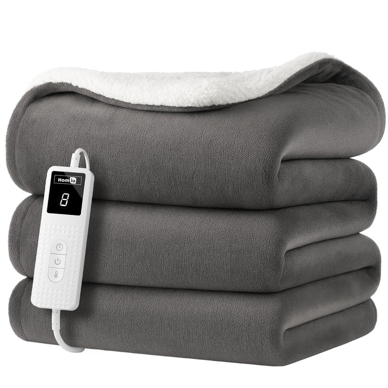 Electric Heated Throw – Soft Sherpa & Fleece Blanket for Everyday Comfort