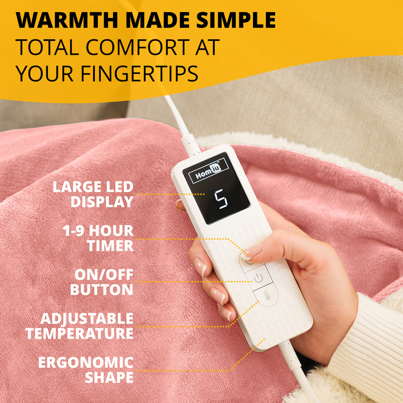 Electric Heated Throw – Soft Sherpa & Fleece Blanket for Everyday Comfort