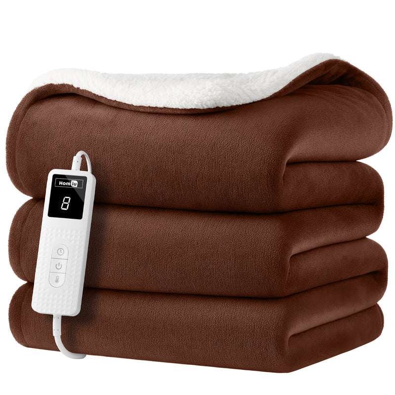 Electric Heated Throw – Soft Sherpa & Fleece Blanket for Everyday Comfort