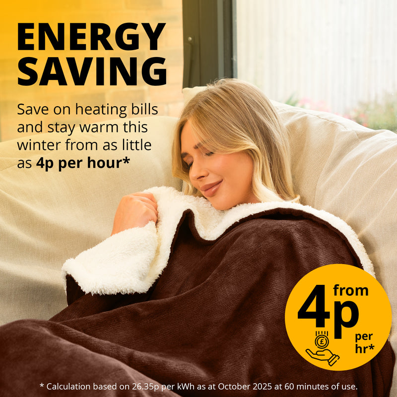 Electric Heated Throw – Soft Sherpa & Fleece Blanket for Everyday Comfort