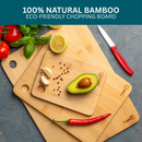 Homiu Bamboo Chopping Board Set – 3 Cutting Boards