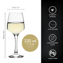 Homiu White Wine Glasses Set of 6 – 330ml | Florence Collection