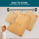 Homiu Bamboo Chopping Board Set – 3 Cutting Boards