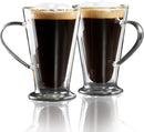 Homiu Double Walled Coffee Glasses with Handle 380ml