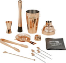 Homiu Rose Gold Cocktail Shaker Set, 10 Pack Copper Boston Shaker Stainless Mixer Set