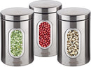Homiu Tea Coffee Sugar Canisters – Stainless Steel Set of 3
