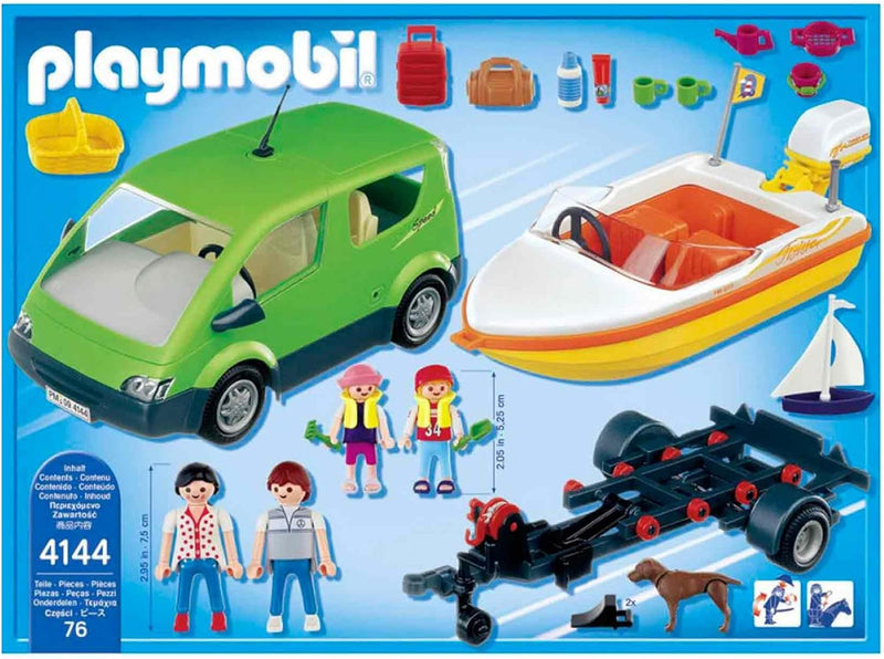 Playmobil 4144 Family Van with Boat and Trailer