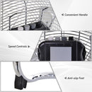 Homiu Floor Fan Air Circulator - Chrome Metal, High-Velocity, 9", 16", 18", 20"