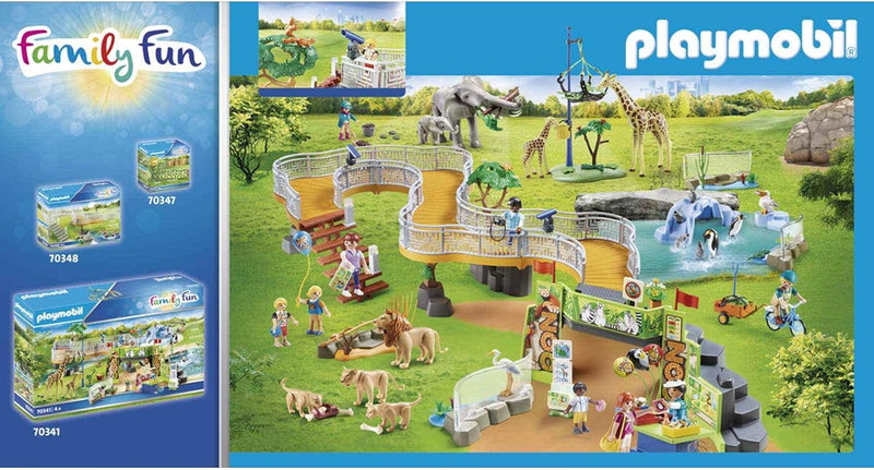 Playmobil 70343 Family Fun Outdoor Lion Enclosure, with Light Effects