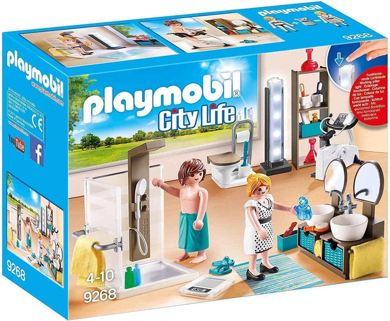 Playmobil 9268 City Life Bathroom with Working Lights