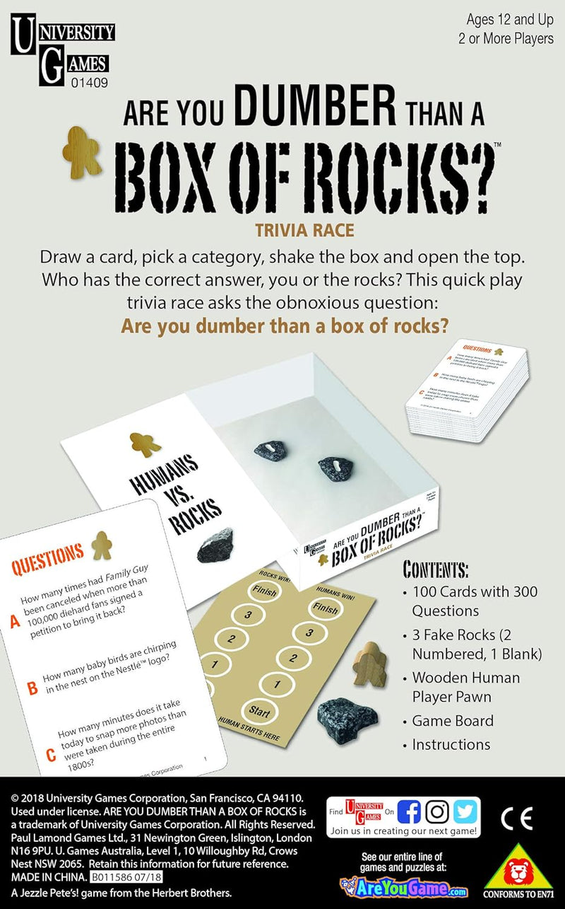 Are You Dumber Than a Box of Rocks? Game