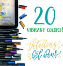 CRAYOLA Detailing Gel PENS, Assorted Colors 20/Pkg, Count (Pack of 1)