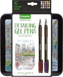 CRAYOLA Detailing Gel PENS, Assorted Colors 20/Pkg, Count (Pack of 1)