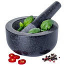 Homiu Granite Pestle and Mortar – Large 15.5cm Stone Grinder